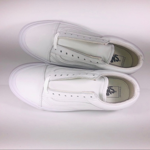 VANS OG Old Skool LX VLT White Leather Sneakers - Picture 2 of 9